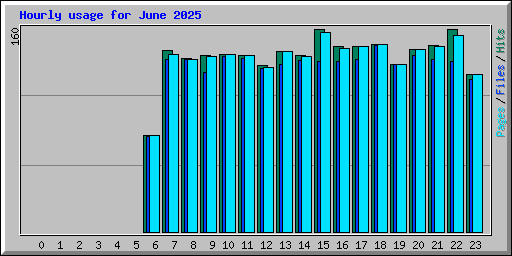 Hourly usage for June 2025
