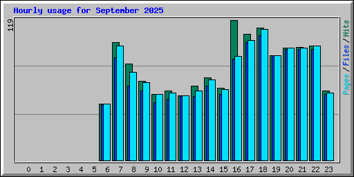 Hourly usage for September 2025