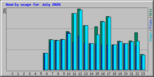 Hourly usage for July 2026